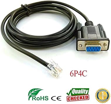 Amazon Com Connectors Db9 Rs232 To Rj11 Serial To Rj12 Cable For