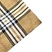 100% Cashmere Scarf Elegant Collection Made in Scotland Wool Buffalo Tartan Windowpane Check Plaid (Black Camel White Buffalo)