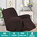Turquoize Stretch Recliner Cover Recliner Chair Cover Recliner Slipcover 1-Piece Sofa Cover with Side Pocket Jacquard Sofa Furniture Cover/Protector Soft with Elastic Bottom, Machine Washable, Brown