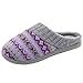 RockDove Sweater Knit Scuff Slippers for Women, Size 7-8 US Women, Periwinkle