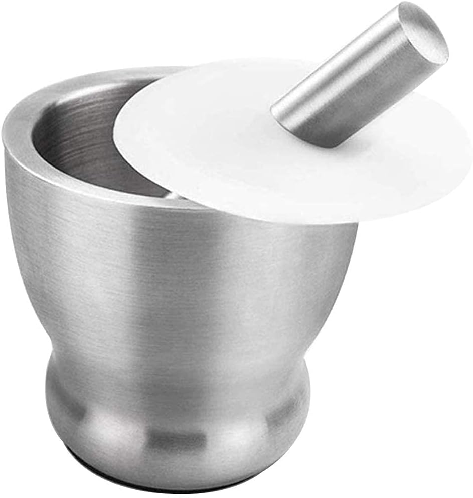 Mortar and Pestle Sets Stainless Steel Pill Crusher Pestle & Mortar Set