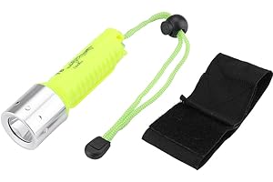 Haofy Diving Flashlight, Super Bright Dive Light Waterproof Diving Flashlight Torch with Wrist Strap for Outdoor Under Water Sports