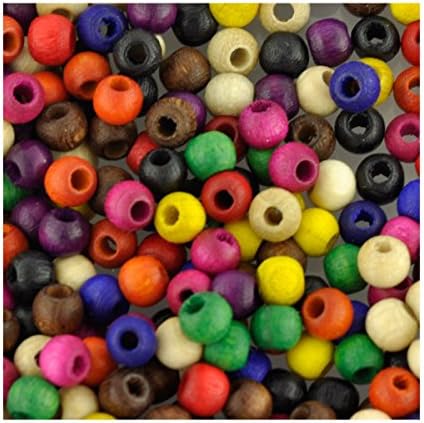 4mm Round Wooden Beads Mixed Colours* Qty 100