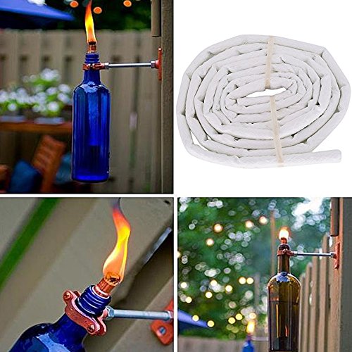 YING LAN Fiberglass Tiki Torch Wick, 1/2" Diameter Bulk Tiki Wick for