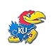 FANMATS 60530 Kansas Jayhawks Heavy Duty Aluminum Embossed Color Emblem, Auto Emblem Decal