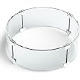 Grisun Round Fire Pit Glass Wind Guard - 23 x 23 x 6 inch, Thick 5/16 inch Heat-Resistant Tempered Glass Guard with Aluminum Alloy Corner Bracket and Feet for Propane, Gas, Outdoor