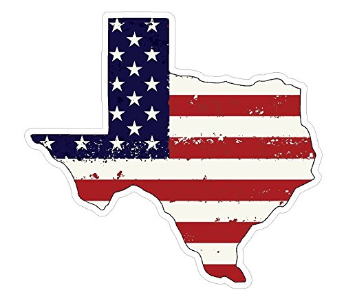 Texas State (J2) USA Flag Distressed Vinyl Decal Sticker Car/Truck Laptop/Netbook Window