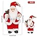 CHENGMON Christmas Santa Claus Ornaments Decorations for Tree Hanging Figurines Collection Traditional Holding Home Decors Set of 9 Pcs Assortment Pack 6