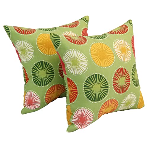 Blazing Needles Outdoor Abstract Throw Pillow, 17", Beringer Spring 2 Count