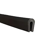 Rubber U Channel Edge Trim Small, Fits 1/16 inch