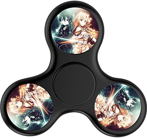 GGGfight-For sword art online Fidget Spinner High Speed Bearing ADHD Focus Anxiety Relief Toys for Children and Adults-black