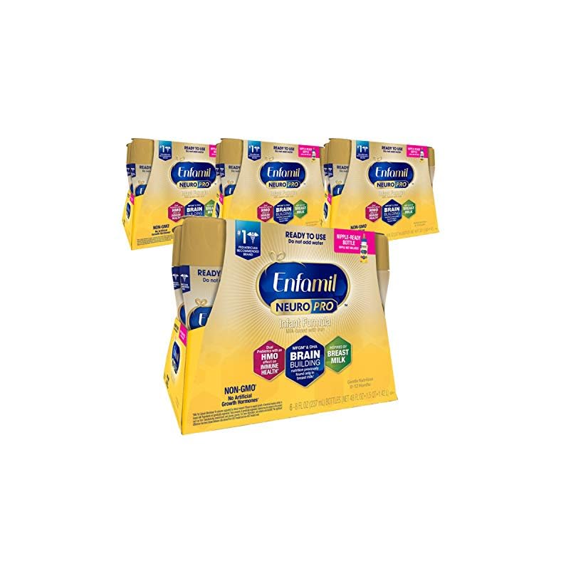 Enfamil NeuroPro Ready to Feed Baby Formula, Ready to Use, Brain and Immune Support with DHA, Iron and Prebiotics, Non…