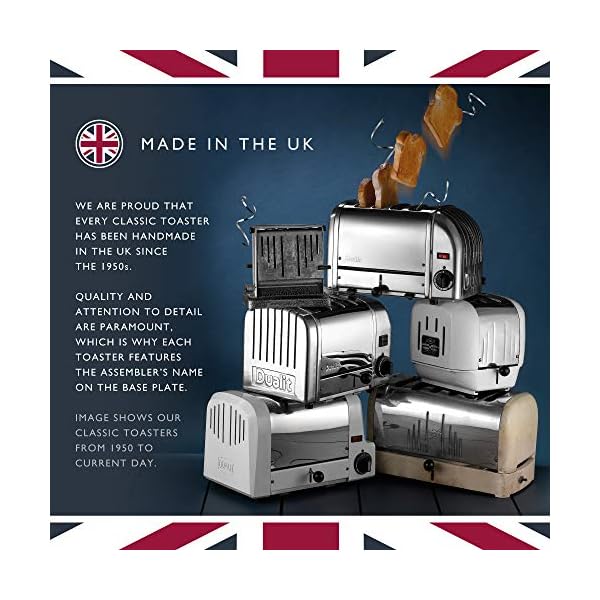 Dualit-Classic-4-Slice-Vario-Toaster-Stainless-steel-hand-built-in-the-UK-Replaceable-ProHeat-elements-Heat-two-or-four-slots-defrost-bread-mechanical-timer-Replaceable-parts Dualit Classic 4 Slice Vario Toaster - Stainless steel, hand built in the UK - Replaceable ProHeat® elements - Heat two…