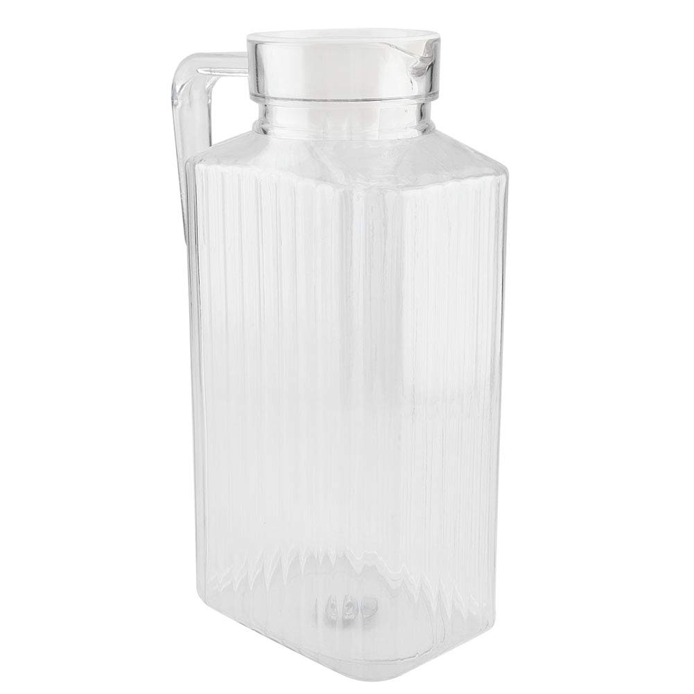 Water Pitcher, Pitchers with Handle and Lid for Water, Juice, Ice Tea, Lemonade and Milk, Square Shape Water Pitcher(1100ml) (1800ml)