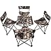 REDCAMP 5-Pack Tripod Hunting Chairs Set for Blinds, Portable Folding Hunting Stool with Back, Camo Fishing Chair Set for Camping Hiking