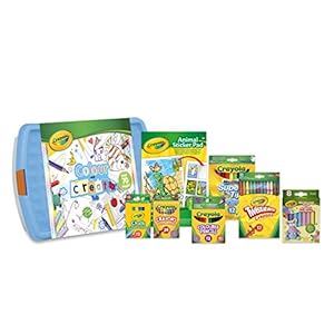 CRAYOLA Colour & Create Tub - Including Crayons, Markers, Pencils, Pens, Chalks, Colouring Book & Stickers | Kids Arts…