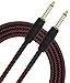 Kirlin Cable IWB-201BSG-10/BU - 10 feet - 1/4-Inch Straight Premium Plus Instrument Cable Burgundy Black Tweed Woven Jacket