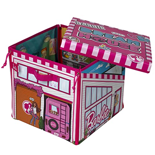 ZipBin Barbie 40 Doll Dream House Toy Box and Playmat, Styles May Vary