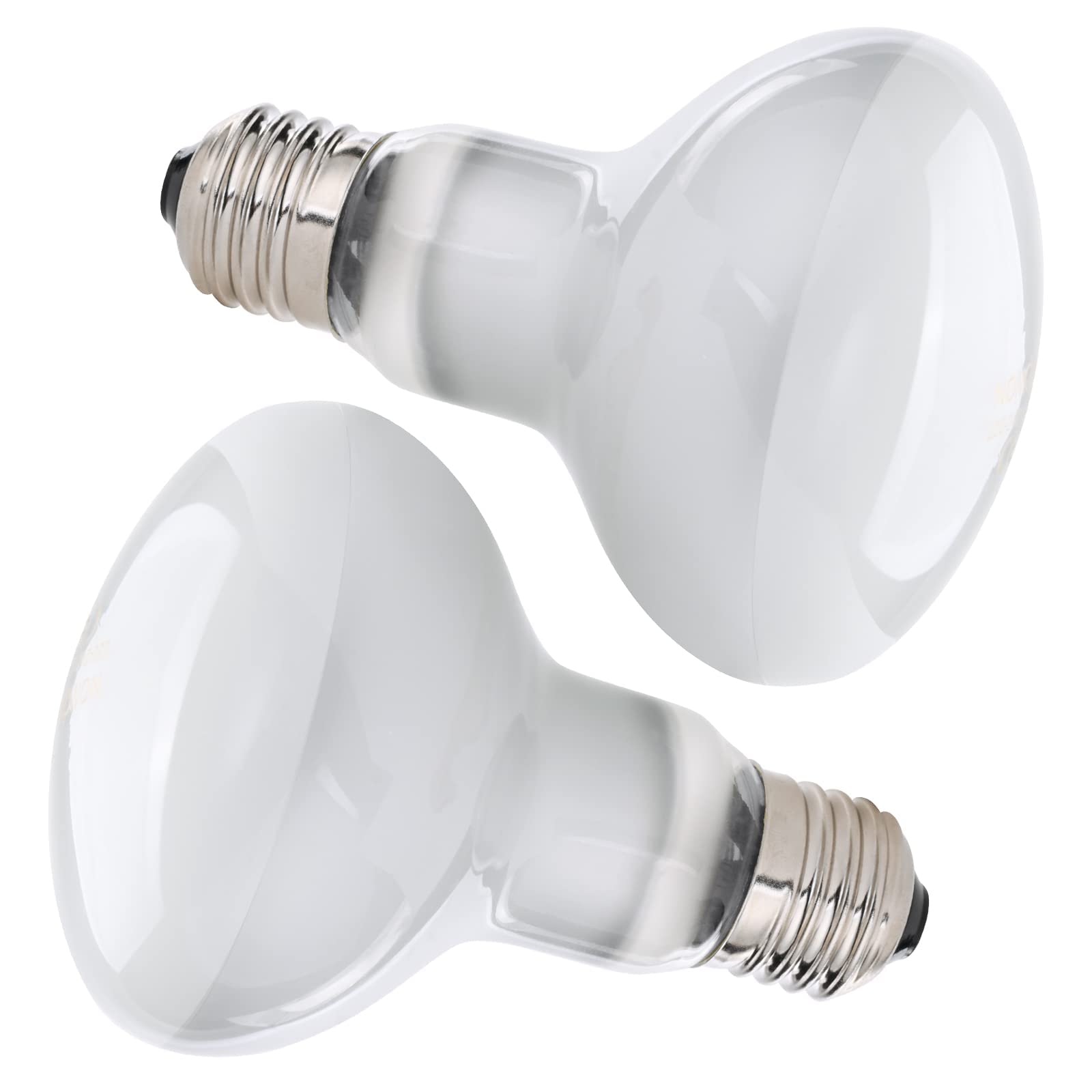 vsshe Basking Spot Lamp, 2 Pack 50W Reptile Heat Lamp Bulb, Tortoise Heat Lamp, Natural Light Basking Bulb Light Heat Lamps for Reptiles, Amphibian, Chicks, Puppies Heating Use (White)