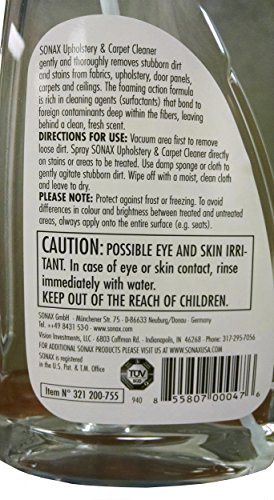 Sonax (321200-755) Upholstery and Carpet Cleaner - 16.9 fl. oz.