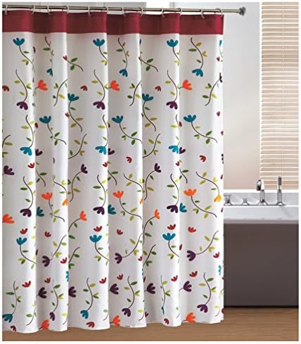 MQMY smooth waterproof prevent mildew polyester shower curtain bath curtain hanging curtain partition curtain window curtains orchid thickening (（height）200260cm（width）)