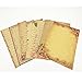 Eternityfing Vintage Lace Kraft Lined Writing Paper Stationary Paper Sets-64 Sheets