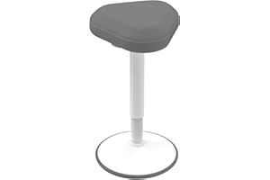 Yonsaeik Standing Stool, Adjustable Ergonomic Office Chair Standing Desk Chair Swivel 360 Degree Swivel Computer Chair with Memory Foam Seat Cushion Anti-Slip Bottom Pad