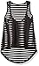 Gia Mia Girls' Big Stripe Mesh Tank Top Dance Ballet Jazz Layering Costume Performance