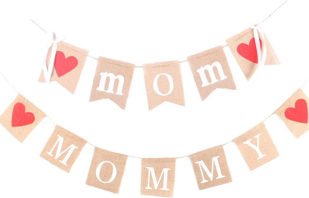 Amazon Com Funpa Hanging Banner 2pcs Party Banner Printed Mom