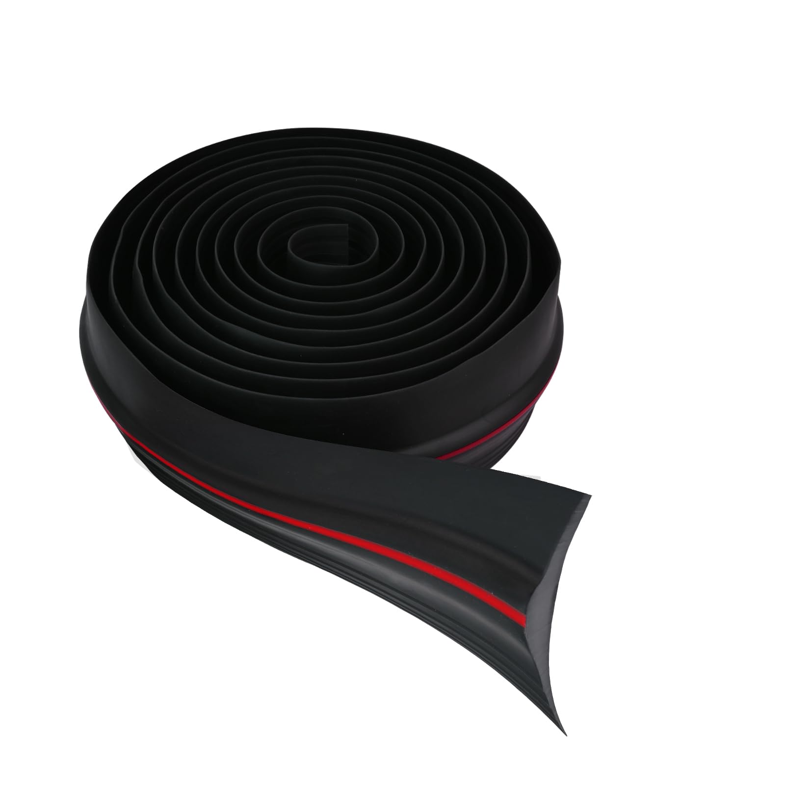 FIFIBANG 4.8M Garage Door Sealing Threshold, Garage Door Rubber Floor Sealing, Garage Door Rubber Floor Sealing(Red)