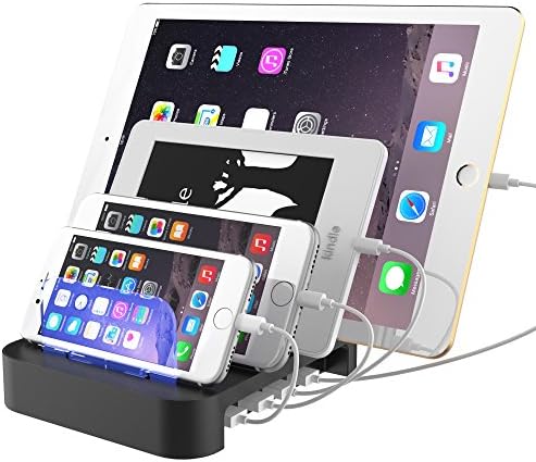 Detachable Multi Device Charging Station, JinSun Universal Multi-Port USB Charging Dock 24W 4-Port USB Charging Station Desktop Charging Stand Organizer