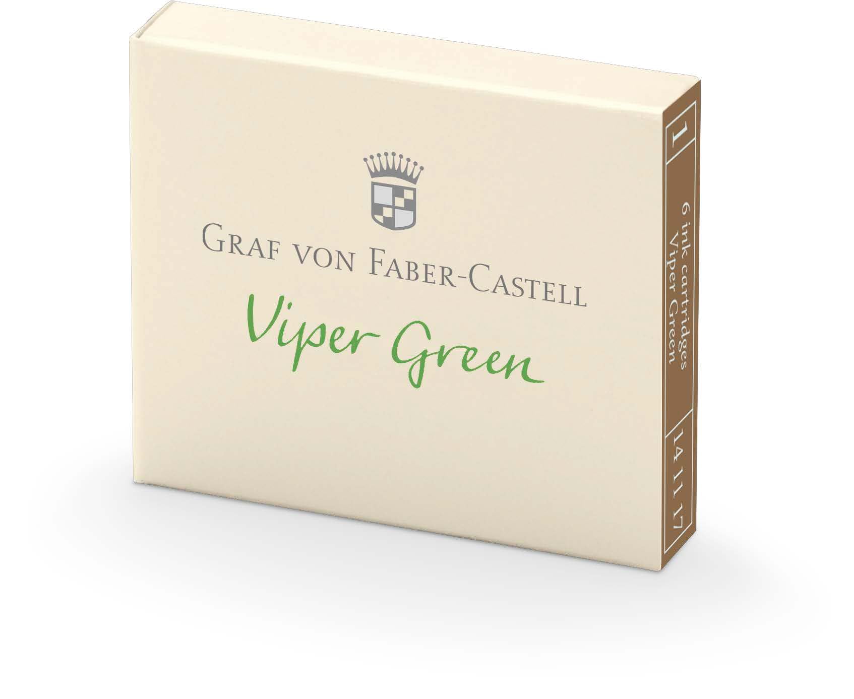 Graf von Faber-Castell 6 Ink cartridges: Viper Green