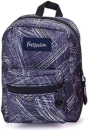 Micro Backpack Purse Bag Charm (Modern Gray Lines)
