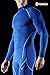 TSLA Men's UPF 50+ Mock Long Sleeve Compression Shirts, Athletic Workout Shirt, Base Layer for Water Sports, BLM Edition Blue, Medium