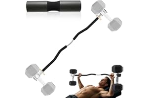 MARCHMARS Dumbbell Barbell Converter Bar Set, Adjustable Dumbbell Converter for Home Gym, Compatible with Most Dumbbells Including BowFlex, All-Steel Bar, Supports Up to 220 lbs for Weight Lifting