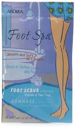 Andrea Foot Spa Foot Scrub A Dub Dub, Pumice & Tea Tree 0.5 oz (14 ml)