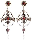 Eternity J. Vintage Retro Red Gothic Baroque Victorian Dangle Earring Royal Court Bohemian Drop Earrings