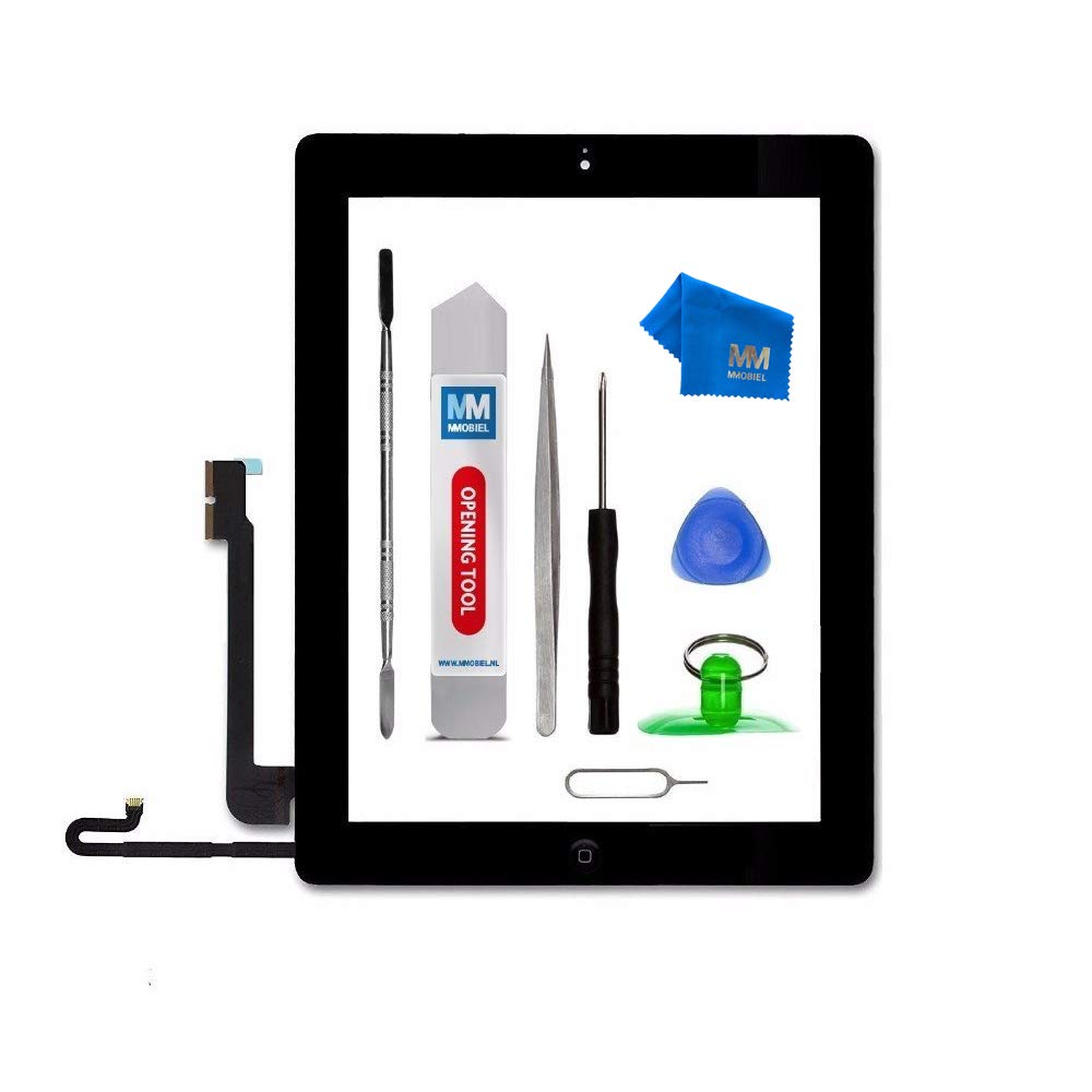 MMOBIEL Digitizer compatible with iPad 4 (Black) 9.7 Inch Touchscreen Front Display Assembly