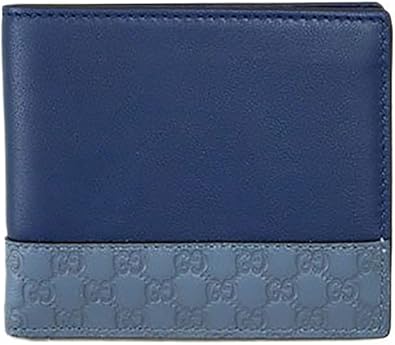 Amazon グッチ Gucci グッチ 財布 4261 メンズ 二つ折り 札入れ マイクログッチッシマxカーフ ブルー スカイブルー 並行輸入品 財布
