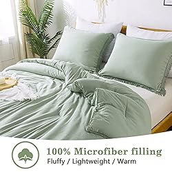 Andency Sage Green Tassel Comforter Set