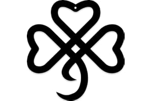 RESACO Shamrock Decorations St Patricks Day Decorations Shamrock Wreath Irish Celtic Gift for St Patty's Day Lucky Shamrock Ornament for Front Door Bathroom Laundry Room Home Office (Black)