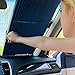 Tysonir Car Windshield Sun Shade, Retractable Sun Shade, Sunshade to Keep Your Vehicle Cool and Damage Free, UV Sun and Heat Reflector, Easy to Use, 2019 New.