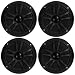 4) NEW BOSS MR6B 6.5" 360W Dual Cone Black Marine Audio Speakers 180 Watt 2 PAIR primary