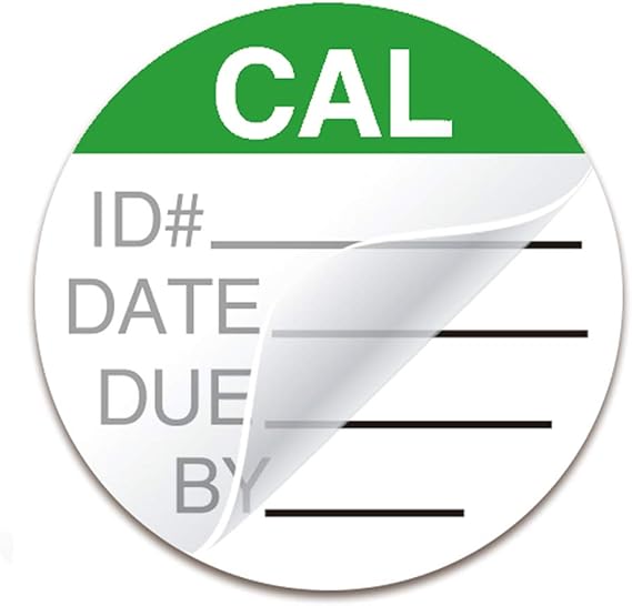 Self Laminating Calibration Labels 1.5 Inches Writeon