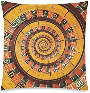 Honey Day House Custom Zippered Pillow Case 18x18 inch (one side) Spiral Roulette Wheel Droste