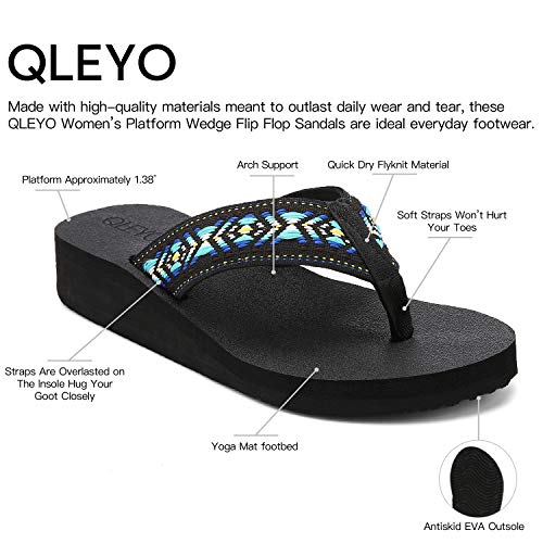 QLEYO-Womans-Platform-Flip-Flop-with-Arch-Support-Comfortable-Yoga-Mat-Wedge-flip-Flops-Athletic-Walking-Thong-Slippers-for-VacationShopping-mallWanderingGathering