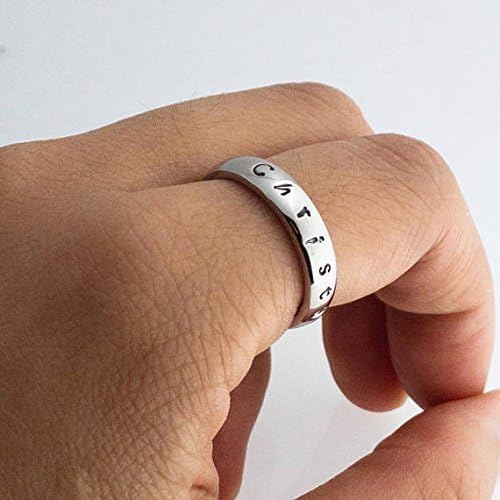 Petite BoutiquePersonalized Name Ring 16K Plated Gold Rose Gold Silver Size 5 12 Personalized Ink Filled Ring Bridesmaids Couple Ring