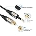 CableCreation 3 Feet Toslink Male to Mini Toslink Male Digital S/PDIF Audio Optical Fiber Cable 24K Gold Plated Compatible Chromecast Audio,iMac,Mac Pro&More,Black & Silver/1M