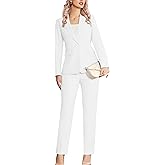 Kelyaa Women's 2 Piece Suit Notched Lapel One Button Slim Fit Business Office Work Tuxedo Blazer Pants Set