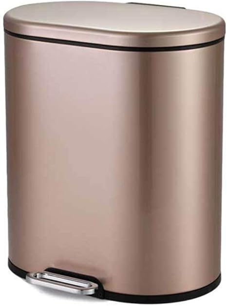 Amazon ゴミ箱 ふた付き ダストボックス 分別 消臭 スリム インナーボックス 外置き かわいい ペダル式 ゴミ箱 ステンレス鋼 楕円形 金属 キッチン 寝室 和風 6l 9l 12l 6l フタ付きゴミ箱 オンライン通販